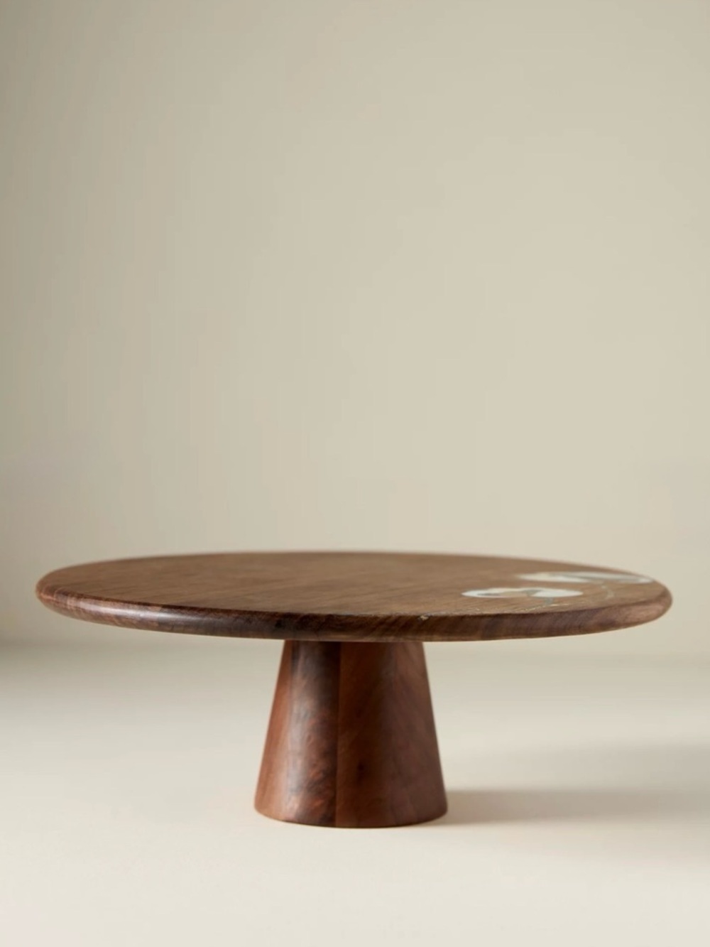 Anthropologie Addie Walnut Cake Stand
